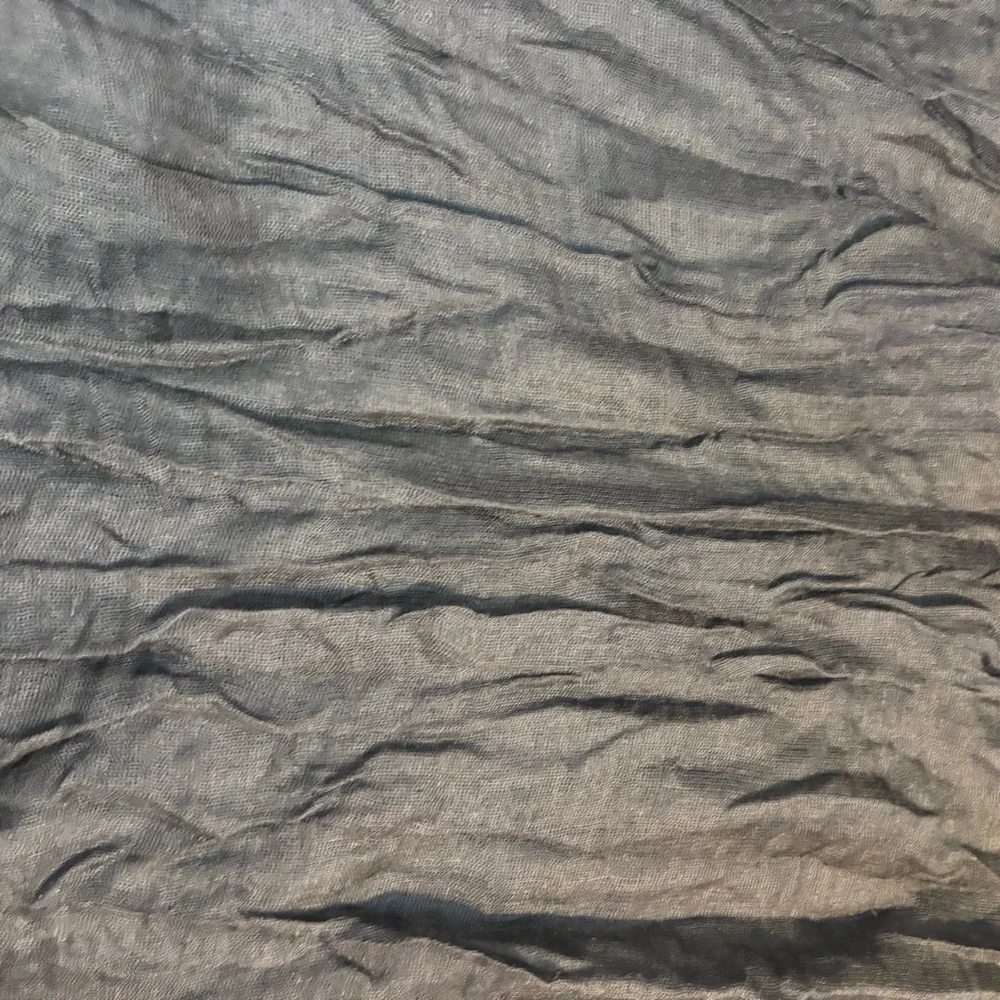 NWT Iris Scarf / Wrap Black Sheer Large Boho Versatile Linen-look Crunchy design